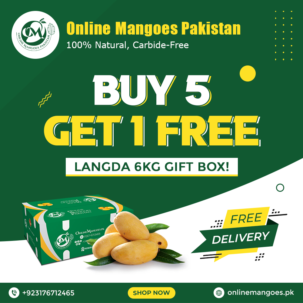 Buy 5 Mangoes boxes and get 1 Free | Online Mangoes Pakistan Offer